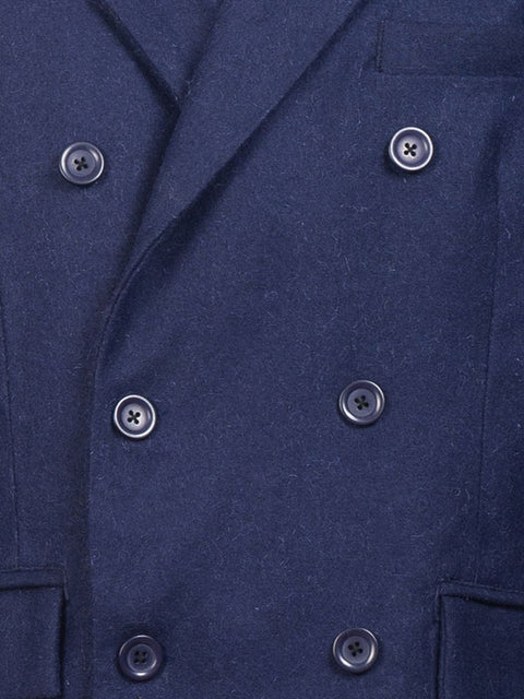 Claud Blue Wool Coat
