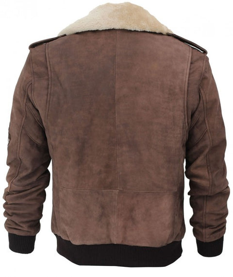 Pierson Mens Bomber Jacket With Shearling Collar
