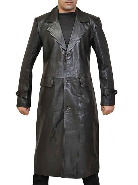 Clark Kent Superman Smallville Black Leather Coat