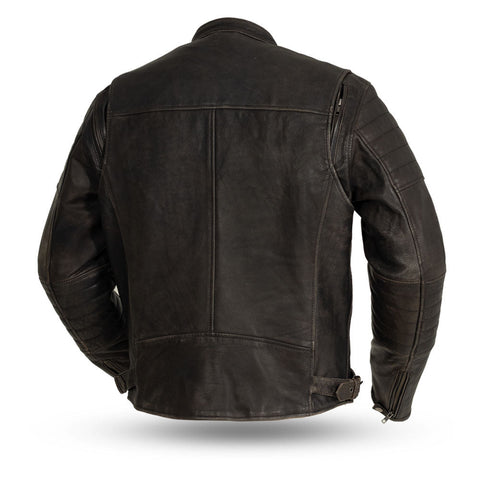 Commuter Men’s Black Leather Biker Jacket