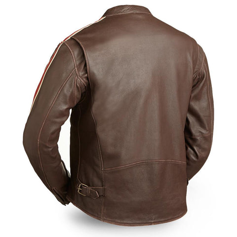 Fast Pace Brown Leather Biker Jacket