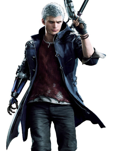 Devil May Cry 5 Nero Blue Trench Coat