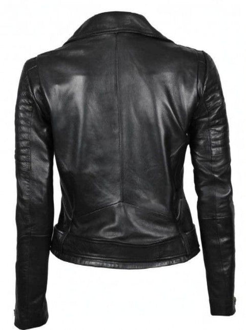 Missouri Womens Black Quilted Motorcycle Style Jacket