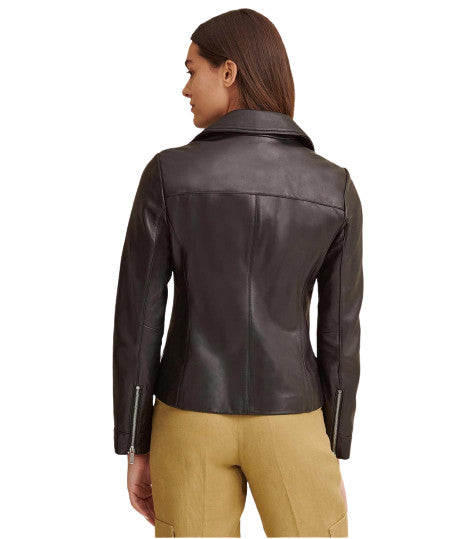 Leather Jacket With Metallic Details