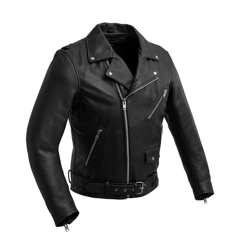 Fillmore Men’s Black Leather Biker Jacket