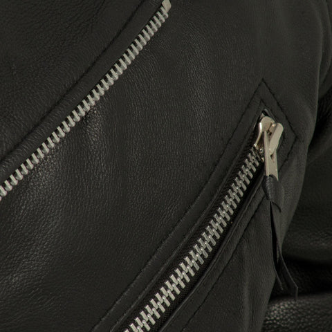 Fillmore Men’s Black Leather Biker Jacket