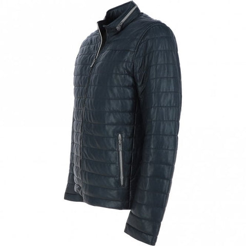 Leather Jacket Navy: Rayan