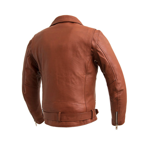 Fillmore Brown Leather Biker Jacket
