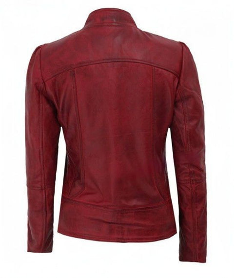 Amy Womens Fitted Leather Jacket