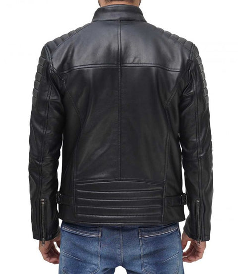 Felix Men Black Leather Jacket