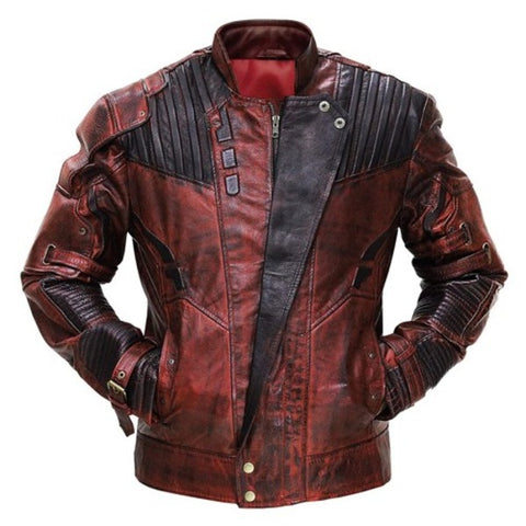 Guardians of Galaxy Distressed Leather Jacket