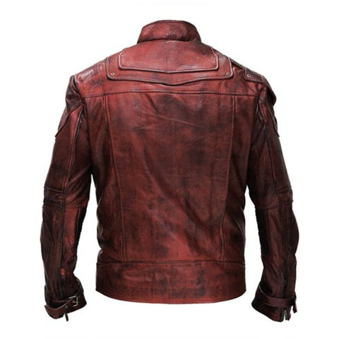 Guardians of Galaxy Distressed Leather Jacket