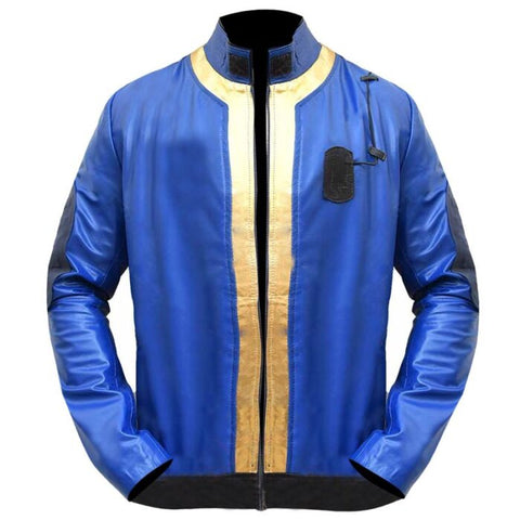 Men’s Stylish Electric Blue Fallout 76 Jacket
