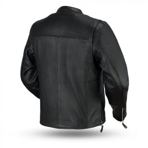 Ace Black Leather Biker Jacket